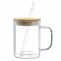15oz glass snowglobe mug